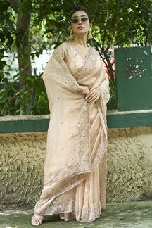 Picture of  Marvelous Silk Designer Saree for Engagement, Sangeet, and Parties