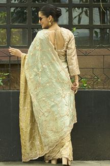 Picture of  Appealing Silk Designer Saree for Engagement, Sangeet, and Parties
