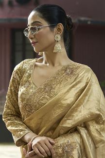 Picture of  Flawless Silk Designer Saree for Engagement, Sangeet, and Parties