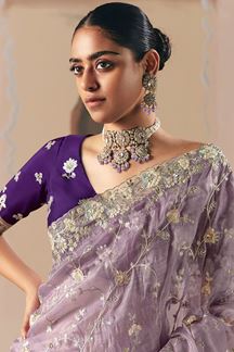 Picture of  Amazing Premium Fancy Silk Designer Saree for Engagement, Sangeet, and Parties