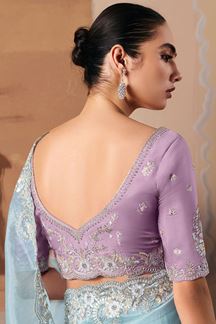 Picture of  Enticing Premium Fancy Silk Designer Saree for Engagement, Sangeet, and Parties