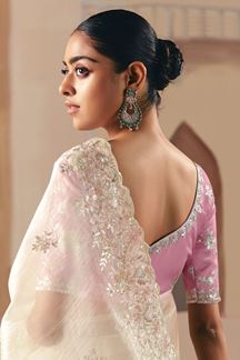 Picture of  Royal Premium Fancy Silk Designer Saree for Engagement, Sangeet, and Parties