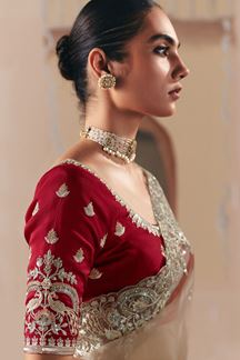Picture of  Irresistible Premium Fancy Silk Designer Saree for Engagement, Sangeet, and Parties