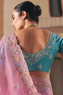 Picture of  Delightful Premium Fancy Silk Designer Saree for Engagement, Sangeet, and Parties