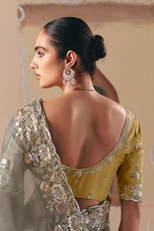 Picture of  Charming Premium Fancy Silk Designer Saree for Engagement, Sangeet, and Parties