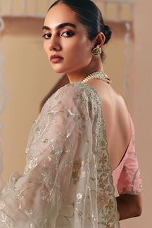 Picture of Aesthetic Premium Fancy Silk Designer Saree for Engagement, Sangeet, and Parties