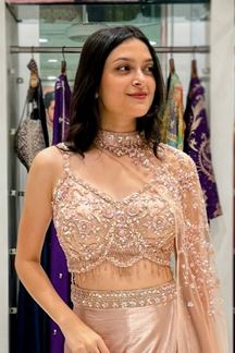 Picture of Dazzling Georgette Designer Skirt Suit for Engagement and Reception