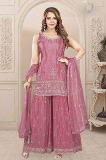 Picture of  Heavenly Light Pink Designer Gharara Suit for Engagement and Reception