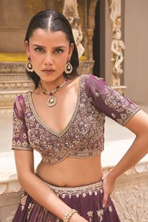 Picture of  Charismatic Silk Designer Bridal Lehenga Choli for Wedding and Reception