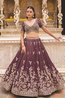 Picture of  Charismatic Silk Designer Bridal Lehenga Choli for Wedding and Reception