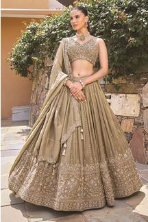 Picture of  Spectacular Georgette Designer Indo-Western Lehenga Choli for Engagement and Reception