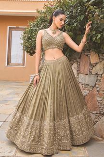 Picture of  Spectacular Georgette Designer Indo-Western Lehenga Choli for Engagement and Reception