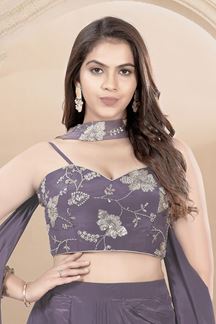 Picture of  Classy Lavender Designer Indo-Western Suiti for Engagement and Reception