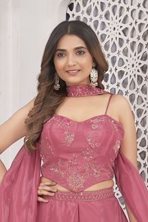 Picture of  Smashing Pink Designer Indo-Western Suit for Engagement and Reception