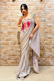 Picture of  Amazing Georgette Designer Saree for Engagement, Sangeet, and Parties