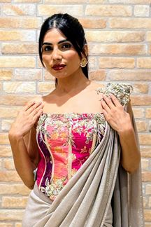 Picture of  Amazing Georgette Designer Saree for Engagement, Sangeet, and Parties