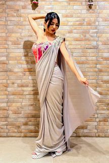 Picture of  Amazing Georgette Designer Saree for Engagement, Sangeet, and Parties