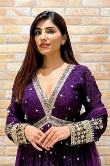 Picture of  Flawless Faux Georgette Designer Anarkali Suit for Wedding, Reception, and Sangeet