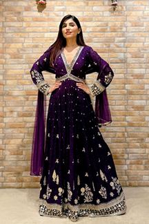 Picture of  Flawless Faux Georgette Designer Anarkali Suit for Wedding, Reception, and Sangeet